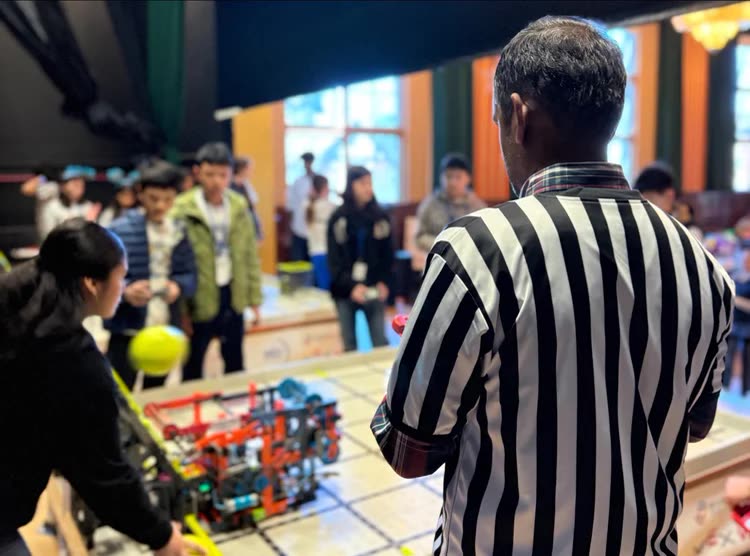 Head referee watching a match from the field edge