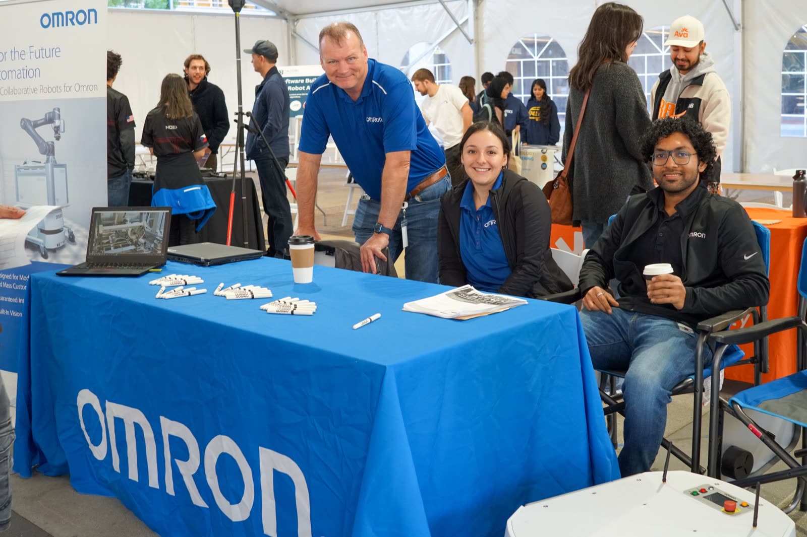 Omron Robotics booth at the industry Expo