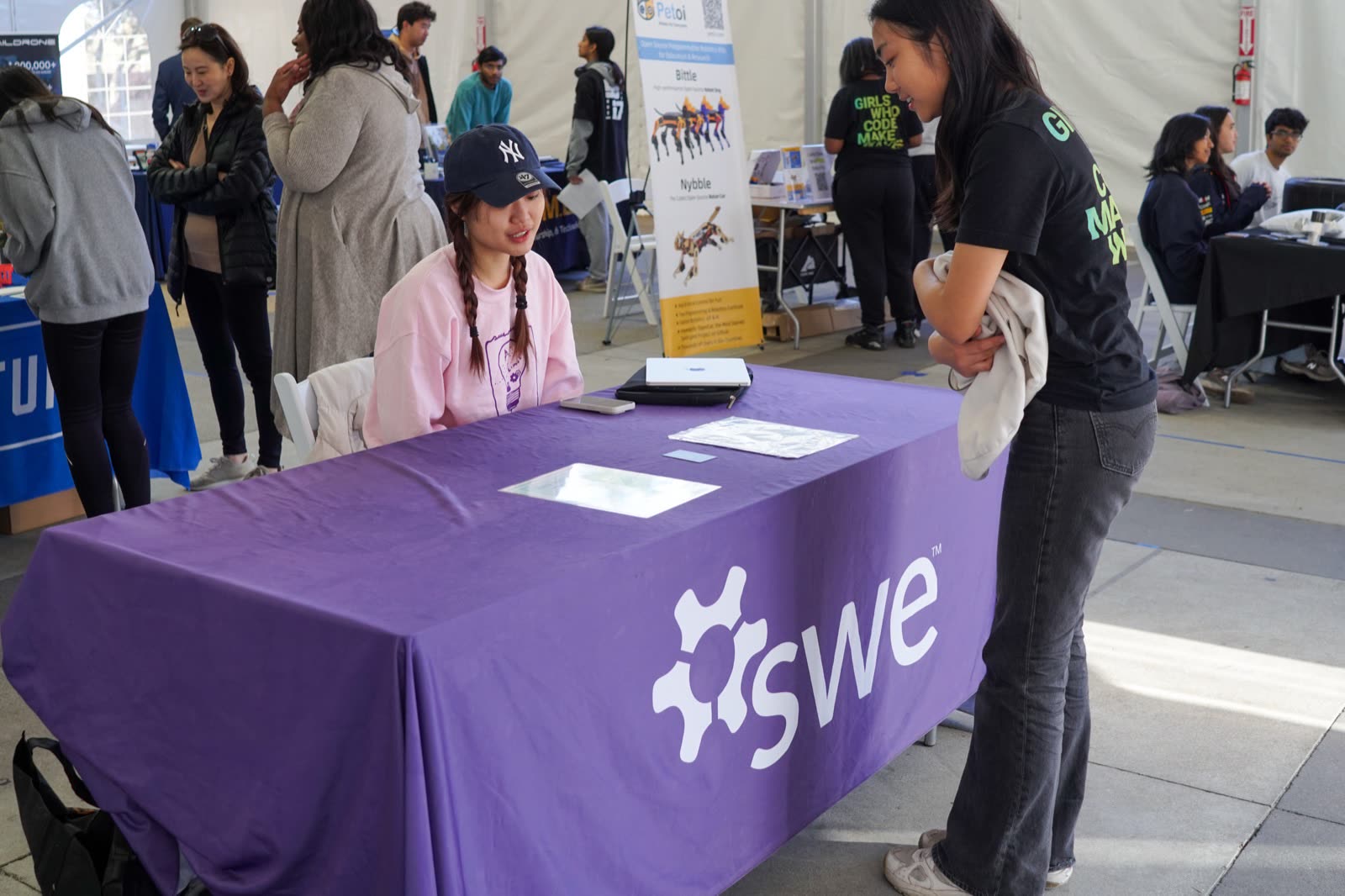 Society of Women Engineers booth at the Expo