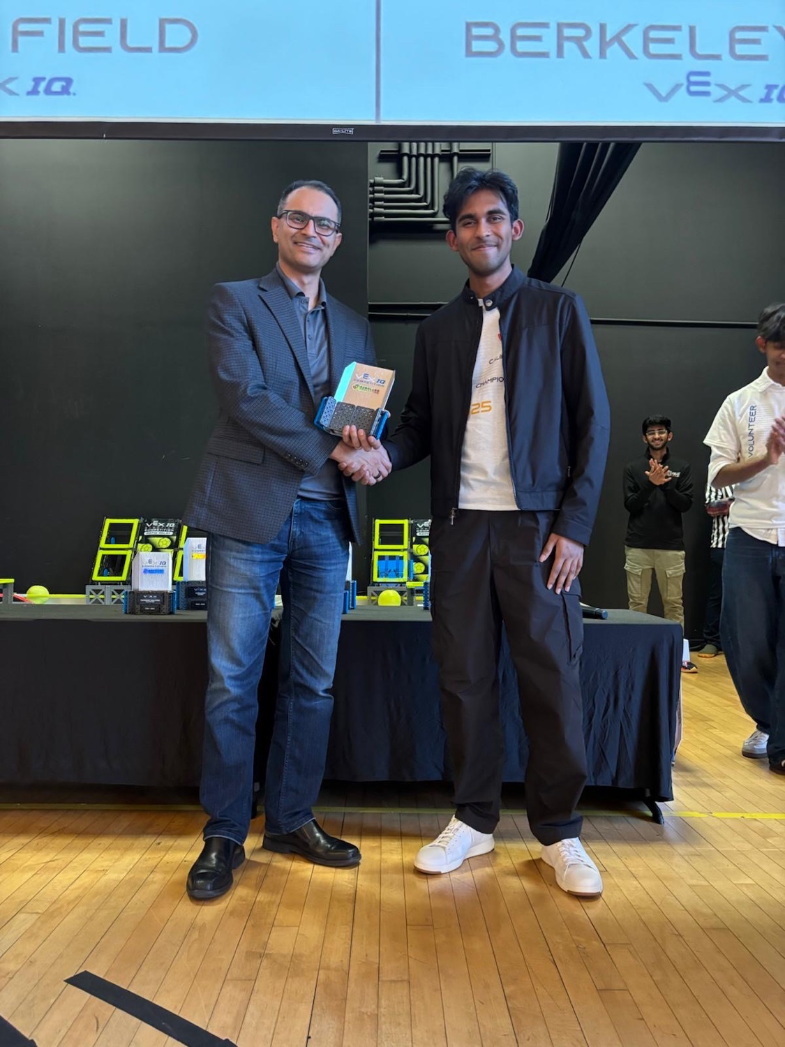 Presenting a championship award