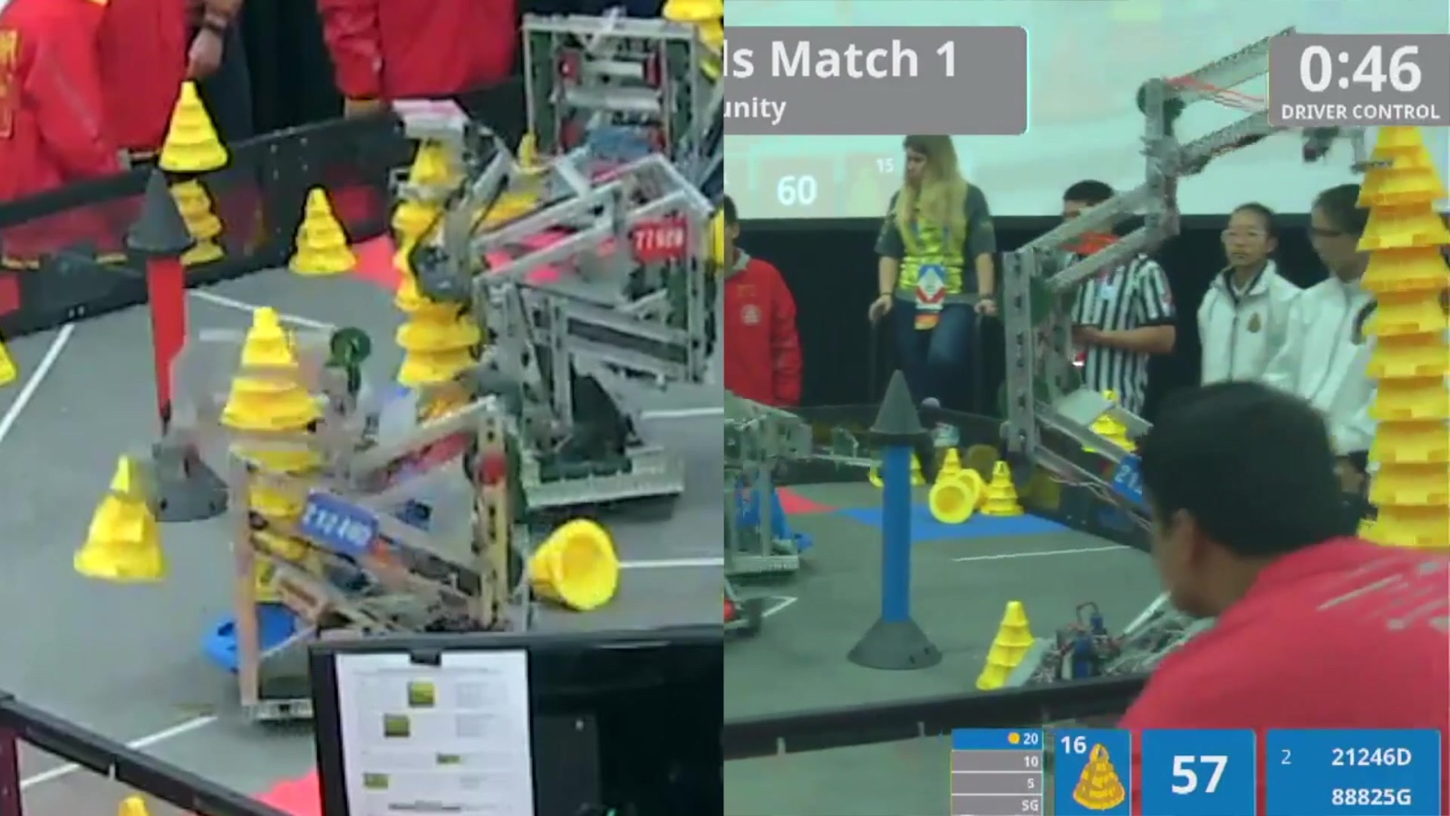 Match play at the VEX Robotics World Championship